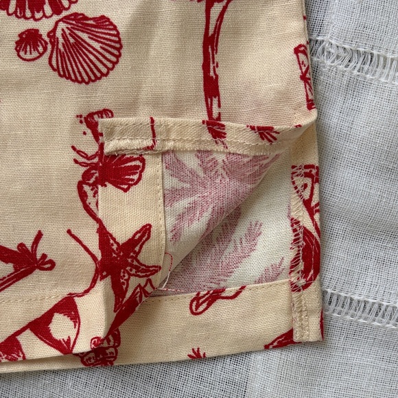 Wild Fable Red Seashell Pull-On Linen Drawstring pants. - Picture 12 of 12